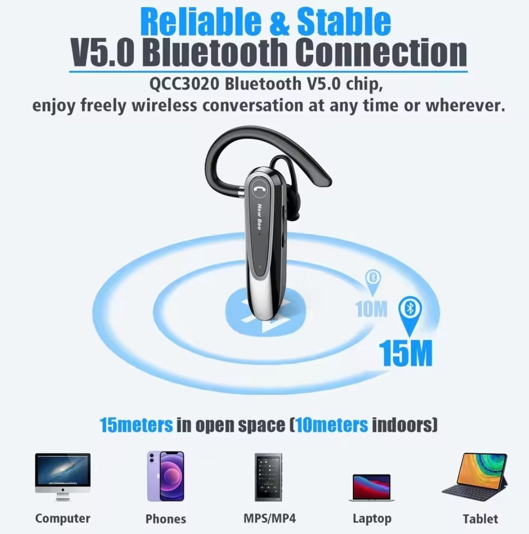 Oreillettes sans fil Bluetooth 5.0, nouvelle équation B45, écouteurs avec touristes, micro, oreillettes CVC8.0, réduction du bruit pour la conduite.