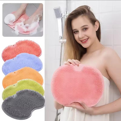 Brosse exfoliante pour les pieds, tapis de lavage des pieds, brosse de massage corporel sous la douche, tapis de bain en silicone, brosse dorsale murale